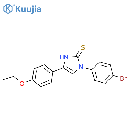 1-(4-bromophenyl)-4-(4-ethoxyphenyl)-2,3-dihydro-1H-imidazole-2-thione structure