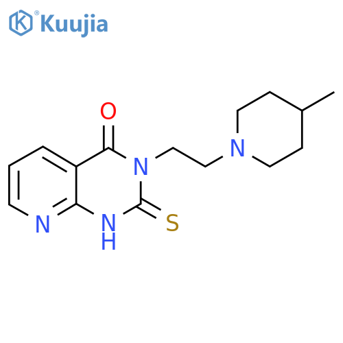 3-2-(4-methylpiperidin-1-yl)ethyl-2-sulfanylidene-1H,2H,3H,4H-pyrido2,3-dpyrimidin-4-one structure