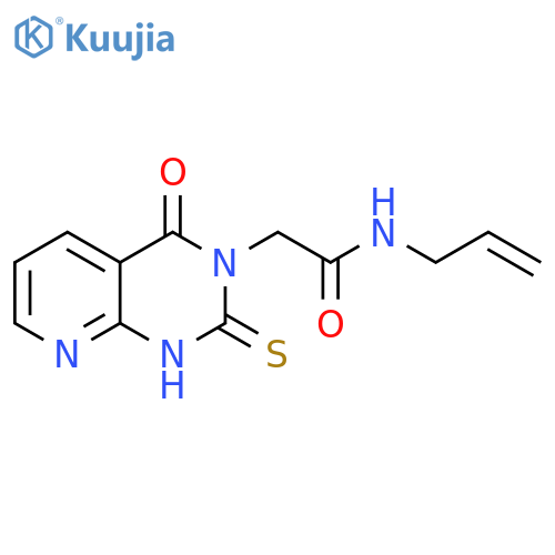 2-{4-oxo-2-sulfanylidene-1H,2H,3H,4H-pyrido2,3-dpyrimidin-3-yl}-N-(prop-2-en-1-yl)acetamide structure