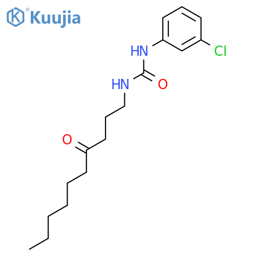 UREA, N-(3-CHLOROPHENYL)-N'-(4-OXODECYL)- structure