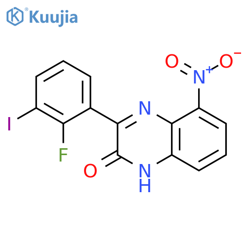 2(1H)-Quinoxalinone, 3-(2-fluoro-3-iodophenyl)-5-nitro- structure