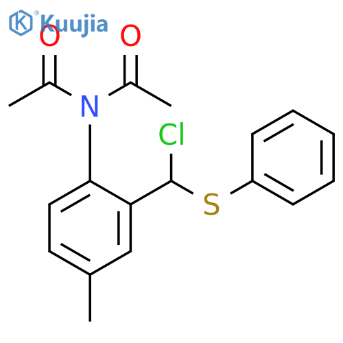 Acetamide, N-acetyl-N-[2-[chloro(phenylthio)methyl]-4-methylphenyl]- structure