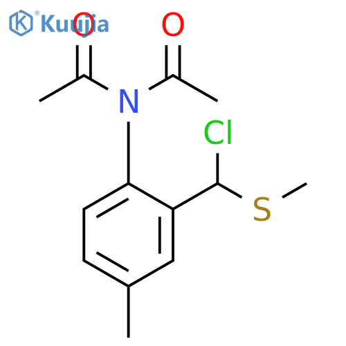 Acetamide, N-acetyl-N-[2-[chloro(methylthio)methyl]-4-methylphenyl]- structure