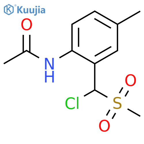 Acetamide, N-[2-[chloro(methylsulfonyl)methyl]-4-methylphenyl]- structure