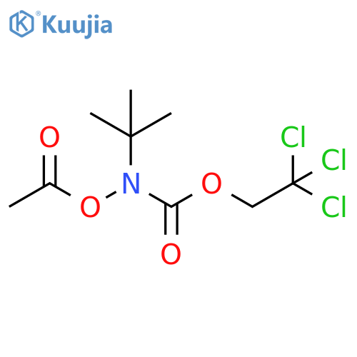 Carbamic acid, (acetyloxy)(1,1-dimethylethyl)-, 2,2,2-trichloroethyl ester structure