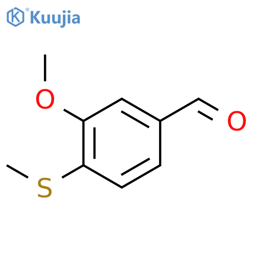 Benzaldehyde, 3-methoxy-4-(methylthio)- structure