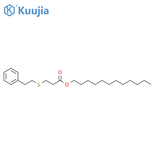 Propanoic acid, 3-[(2-phenylethyl)thio]-, dodecyl ester structure