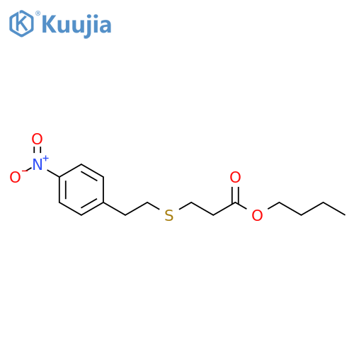 Propanoic acid, 3-[[2-(4-nitrophenyl)ethyl]thio]-, butyl ester structure