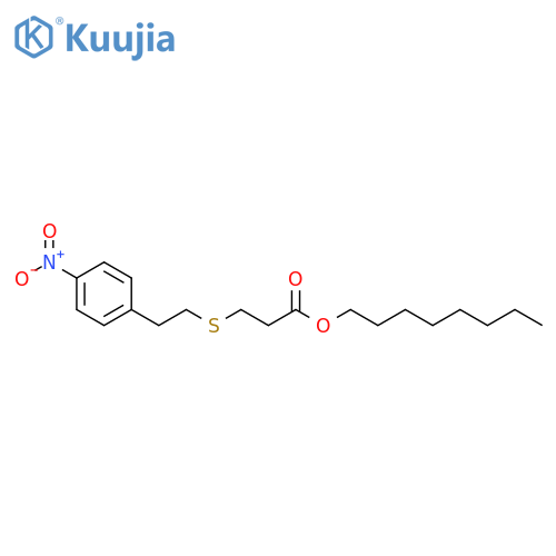 Propanoic acid, 3-[[2-(4-nitrophenyl)ethyl]thio]-, octyl ester structure