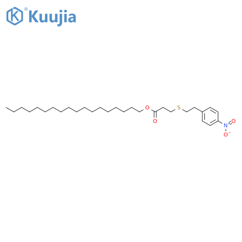 Propanoic acid, 3-[[2-(4-nitrophenyl)ethyl]thio]-, octadecyl ester structure