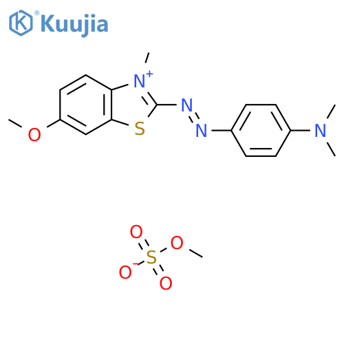 2-{[4-(Dimethylamino)phenyl]diazenyl}-6-methoxy-3-methyl-1,3-benzothiazol-3-ium methyl sulfate structure