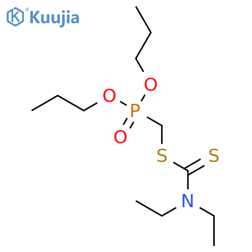 CARBAMODITHIOIC ACID, DIETHYL-, (DIPROPOXYPHOSPHINYL)METHYL ESTER structure