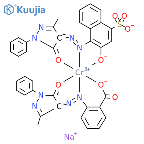 Chromate(2-),[2-[[4,5-dihydro-3-methyl-5-(oxo-.kappa.O)-1-phenyl-1H-pyrazol-4-yl]azo-.kappa.N1]benzoato(2-)][4-[[4,5-dihydro-3-methyl-5-(oxo-.kappa.O)-1-phenyl-1H-pyrazol-4-yl]azo-.kappa.N1]-3-(hydroxy-.kappa.O)-1-naphthalenesulfonato(3-)]-,disodium structure