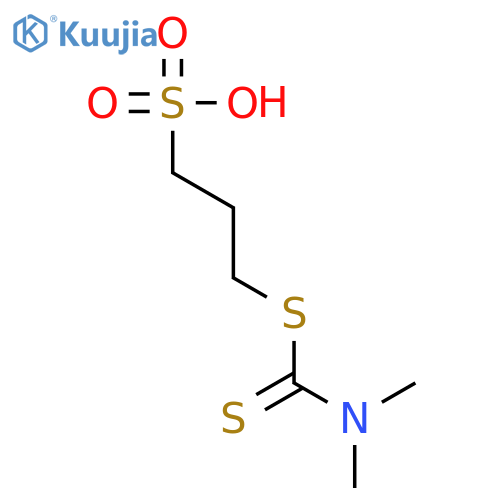 3-(dimethylcarbamothioyl)sulfanylpropane-1-sulfonic acid structure