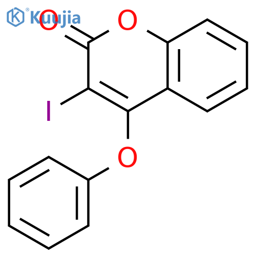 2H-1-Benzopyran-2-one, 3-iodo-4-phenoxy- structure