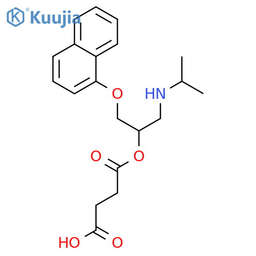 Butanedioic acid,1-[1-[[(1-methylethyl)amino]methyl]-2-(1-naphthalenyloxy)ethyl] ester structure