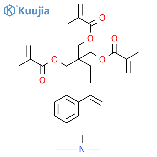 2-Propenoicacid,2-methyl-,2-ethyl-2-[[(2-methyl-1-oxo-2-propenyl)oxy]methyl]-1,3-propanediylester,polymerwithethenylbenzene,chloromethylated,trimethylamine-quaternized structure