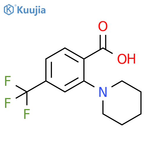 Benzoic acid, 2-(1-piperidinyl)-4-(trifluoromethyl)- structure