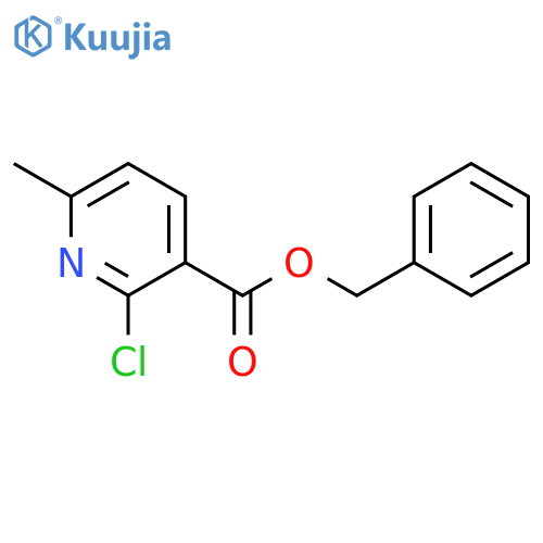 3-Pyridinecarboxylic acid, 2-chloro-6-methyl-, phenylmethyl ester structure