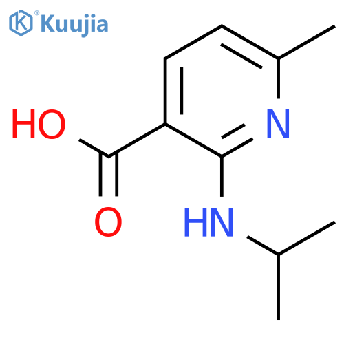 6-Methyl-2-(propan-2-ylamino)pyridine-3-carboxylic acid structure