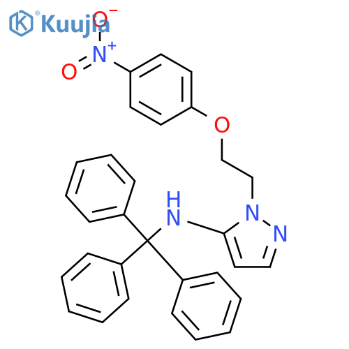 1H-Pyrazol-5-amine, 1-[2-(4-nitrophenoxy)ethyl]-N-(triphenylmethyl)- structure
