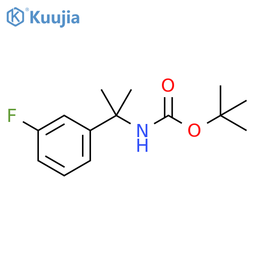 tert-Butyl 2-(3-fluorophenyl)propan-2-ylcarbamate structure