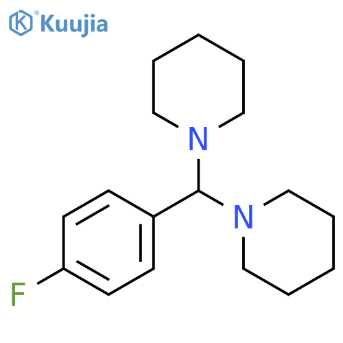 Piperidine, 1,1'-[(4-fluorophenyl)methylene]bis- structure