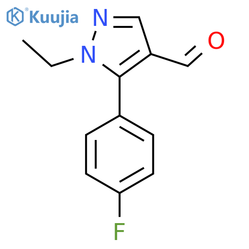 1-Ethyl-5-(4-fluorophenyl)-1h-pyrazole-4-carbaldehyde structure
