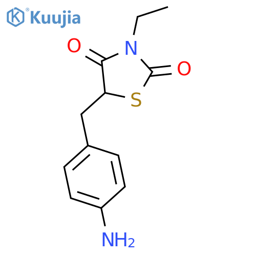 2,4-Thiazolidinedione, 5-[(4-aminophenyl)methyl]-3-ethyl- structure