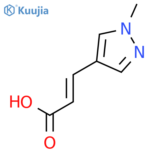 (2E)-3-(1-Methyl-1H-pyrazol-4-yl)-2-propenoic Acid structure