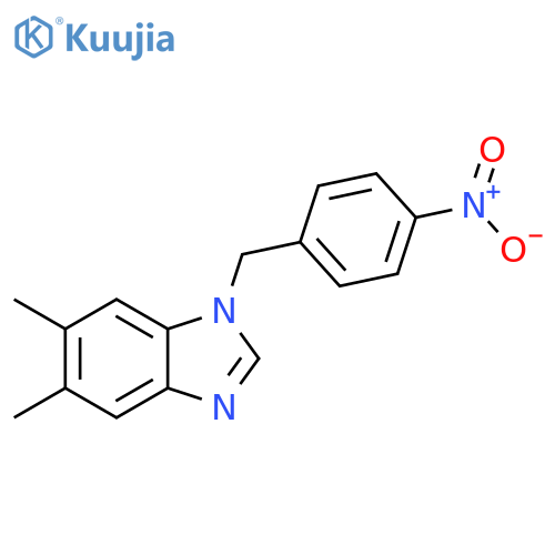 1H-Benzimidazole, 5,6-dimethyl-1-[(4-nitrophenyl)methyl]- structure
