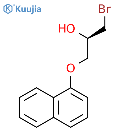 2-PROPANOL, 1-BROMO-3-(1-NAPHTHALENYLOXY)-, (2R)- structure