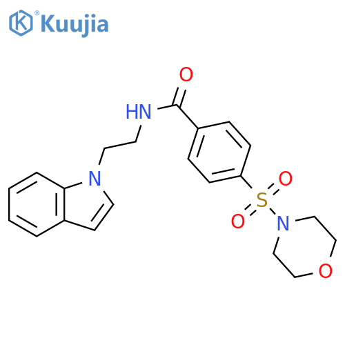 N-[2-(1H-indol-1-yl)ethyl]-4-(morpholine-4-sulfonyl)benzamide structure