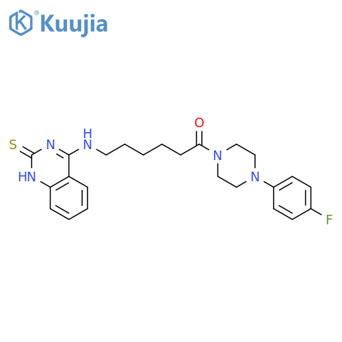 1-4-(4-fluorophenyl)piperazin-1-yl-6-(2-sulfanylidene-1,2-dihydroquinazolin-4-yl)aminohexan-1-one structure