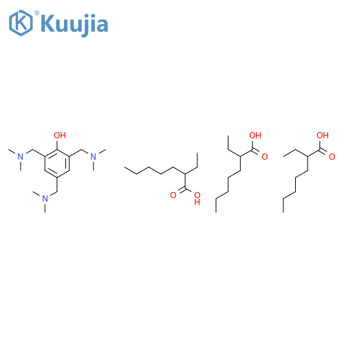2-ethylheptanoic acid - 2,4,6-tris[(dimethylamino)methyl]phenol (3:1) structure