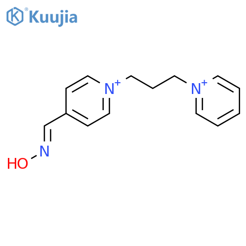 Pyridinium, 4-[(hydroxyimino)methyl]-1-(3-pyridiniopropyl)- structure