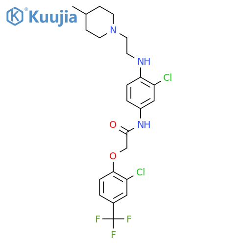 Acetamide,N-[3-chloro-4-[[2-(4-methyl-1-piperidinyl)ethyl]amino]phenyl]-2-[2-chloro-4-(trifluoromethyl)phenoxy]- structure