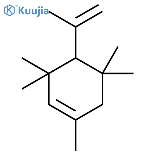1,3,3,5,5-pentamethyl-4-(prop-1-en-2-yl)cyclohex-1-ene structure
