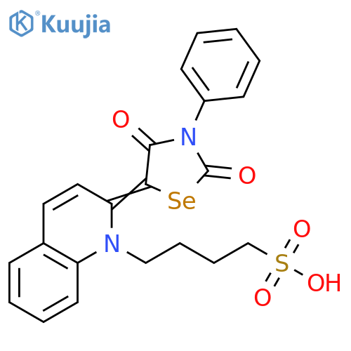 1(2H)-Quinolinebutanesulfonic acid,2-(2,4-dioxo-3-phenyl-5-selenazolidinylidene)- structure