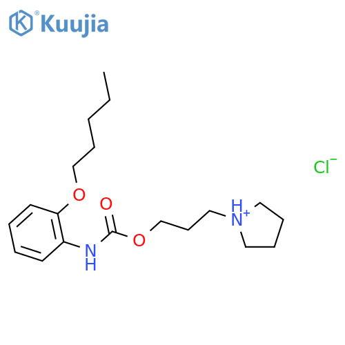 1-[3-({[2-(pentyloxy)phenyl]carbamoyl}oxy)propyl]pyrrolidinium chloride structure