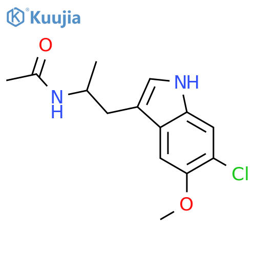 Acetamide,N-[2-(6-chloro-5-methoxy-1H-indol-3-yl)-1-methylethyl]- structure