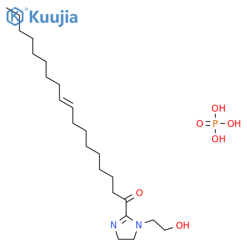 (Z)-1-(4,5-Dihydro-1-(2-hydroxyethyl)-1H-imidazol-2-yl)octadec-9-en-1-one phosphate structure