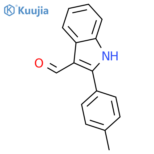 2-(4-methylphenyl)-1H-indole-3-carbaldehyde structure