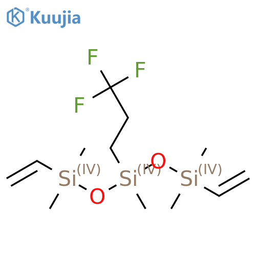 Bis[[ethenyl(dimethyl)silyl]oxy]-methyl-(3,3,3-trifluoropropyl)silane structure
