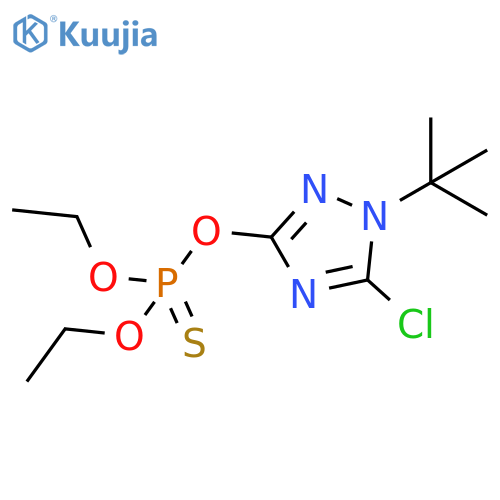 Phosphorothioic acid,O-[5-chloro-1-(1,1-dimethylethyl)-1H-1,2,4-triazol-3-yl] O,O-diethyl ester structure