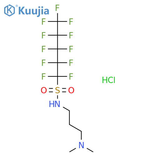 N-[3-(dimethylamino)propyl]-1,1,2,2,3,3,4,4,5,5,5-undecafluoropentane-1-sulphonamide monohydrochloride structure