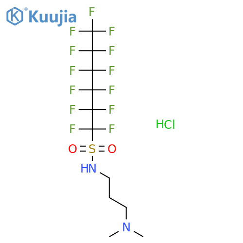N-[3-(dimethylamino)propyl]tridecafluorohexanesulphonamide monohydrochloride structure