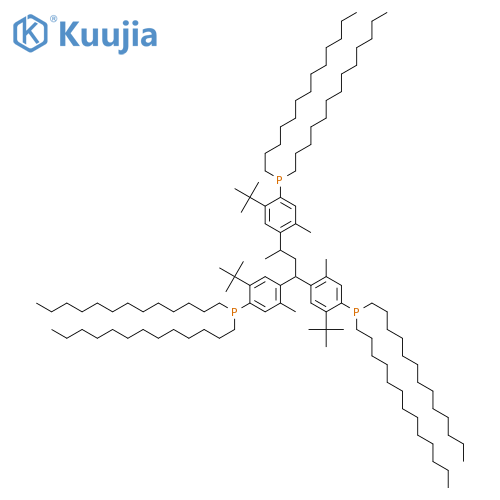 Phosphorous acid,P,P',P''-[(1-methyl-1-propanyl-3-ylidene)tris[2-(1,1-dimethylethyl)-5-methyl-4,1-phenylene]]P,P,P',P',P'',P''-hexatridecyl ester structure