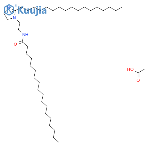 acetic acid; N-[2-(2-heptadecyl-4,5-dihydroimidazol-1-yl)ethyl]octadecanamide structure