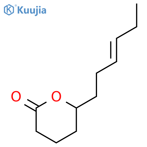 2H-Pyran-2-one,6-(3Z)-3-hexen-1-yltetrahydro- structure